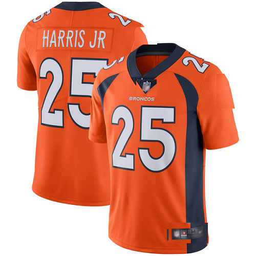Men Denver Broncos #25 Chris Harris Jr Orange Team Color Vapor Untouchable Limited Player Football NFL Jersey